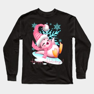 Slide Into The Holidays Long Sleeve T-Shirt